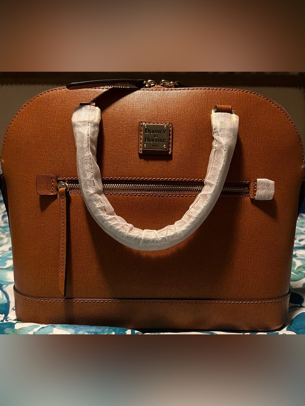 Dooney & Bourke Brown Leather Dome Satchel